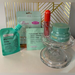 Tovegan Green Glow-Up Cream, Frank Body, Good molecules, and Ulta Beauty